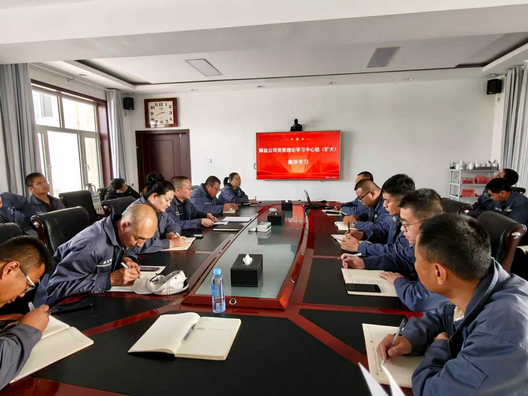额盐公司党委理论学习中心组(扩大)集中学习党的二十届四中全会精神